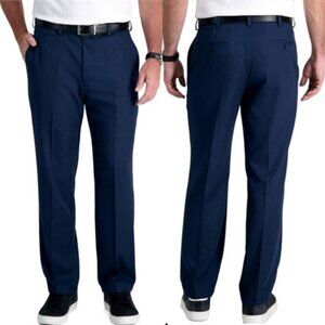 Brand New Haggar Men's Pants Cool Pro 18 38W 29L Navy Blue Stretch Polyester NWT